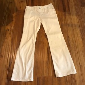 White Bootcut Pants